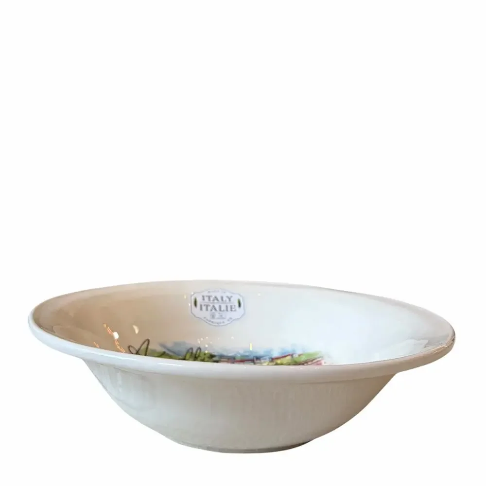 Ceramica Cuore Seaside Village Pasta Bowl AMALFI 10.5in Made in Italy New